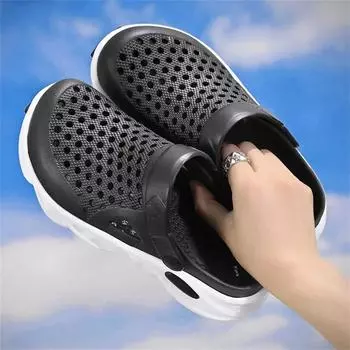 Нескользящие мужские пляжные тапочки № 43, дышащие мужские туфли, мужские модные сандалии, кроссовки, спортивные, теннисные, курортные 7