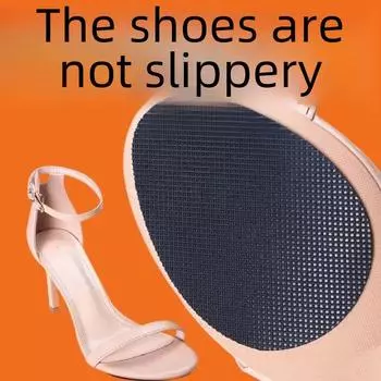 Нескользящие наклейки для подошвы на высоком каблуке — износостойкие, резиновые, бесшумные, самоклеящиеся для ремонта передней части стопы. 90*65*1 mm чёрный