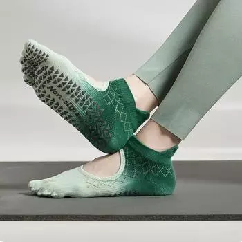 Нескользящие носки для йоги до щиколотки, хлопковые носки для йоги с пятью пальцами, носки для пилатеса, носки для пилатеса C