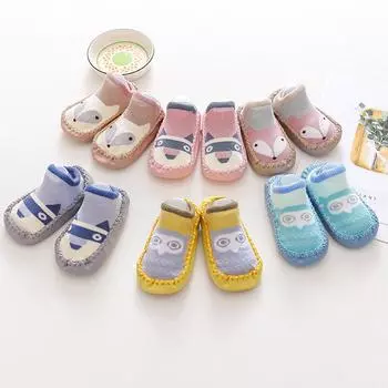 Нескользящие носки для новорожденных девочек и мальчиков с героями мультфильмов, тапочки, ботинки 13 белый