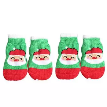 Нескользящие носки для собак, защита лап, рождественские носки для собак, размер L/M/S, мягкие, Fo I5A5 Red-L