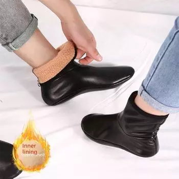 Нескользящие носки из кожи для дома: Теплые, мягкие, высокие, для мужчин и женщин — идеально подходят для осени и зимы Men s stitching, size 40-44