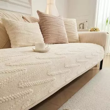 Нескользящие однотонные толстые теплые диванные подушки чехлы для диванов коврики из шенилла чехлы для диванов 70X70