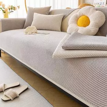 Нескользящие однотонные толстые теплые подушки для дивана чехлы для дивана коврики из флиса чехлы для дивана 70X70