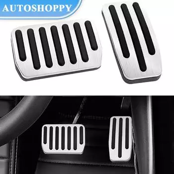 Нескользящие педали для Tesla, модель производительности 3/Y 2016-2021, подушечки, автоматические чехлы на педали из нержавеющей стали, аксессуары Tesla белый