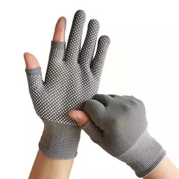 Нескользящие перчатки для рыбалки, нейлоновые дышащие, быстросохнущие спортивные перчатки, цветные солнцезащитные перчатки, полувелосипедные пальцы 3 Q1A8