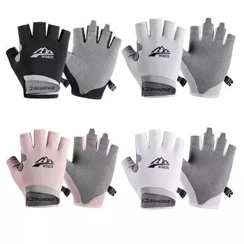 Нескользящие противоскользящие перчатки с полупальцами, мотоциклетные перчатки, эластичные шоковые перчатки для фитнеса и езды на велосипеде, дышащие мужские и женские перчатки с полупальцами, велосипедные