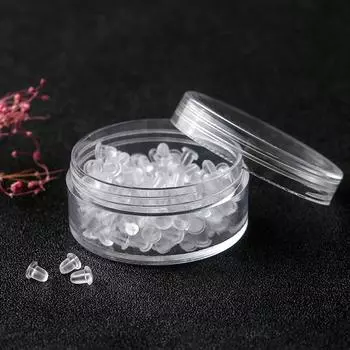 Нескользящие прозрачные силиконовые беруши с антискользящей пряжкой для сережек