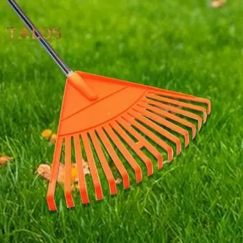 Нескользящие садовые грабли, инструмент для удаления сорняков с длинной регулируемой ручкой. Простая установка. Широкое применение. Большие грабли для листьев. S
