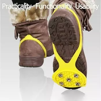 Нескользящие шипы для захвата, противоскользящие шипы для ходьбы по льду, шипы для обуви, скобы для захвата Kid красный