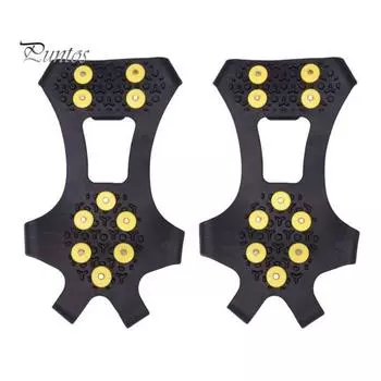 Нескользящие шипы для захвата Зимние захваты для ходьбы по льду Шипы для снегоступов Кошки для походных ботинок Обувь L