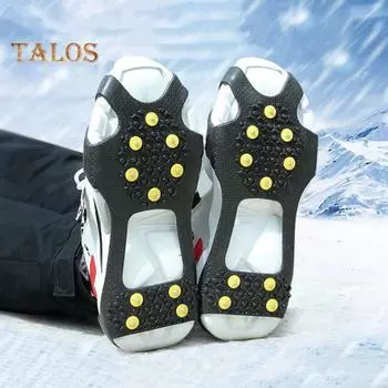 Нескользящие шипы для захвата Зимние захваты для ходьбы по льду Шипы для снегоступов Кошки для походных ботинок Обувь M