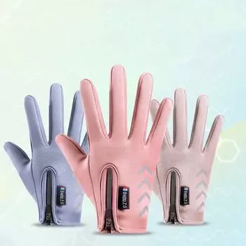 Нескользящие теплые детские перчатки с молнией велосипедные спортивные варежки детский подарок L