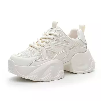 Нескользящие туфли для папы, женские противоударные сетчатые дышащие универсальные спортивные легкие повседневные туфли 35 белый