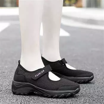 Нескользящие туфли с большой подошвой для женщин Брендовые плоские ботинки для женщин Удобные женские кроссовки Спортивные посетители Life Brands 35