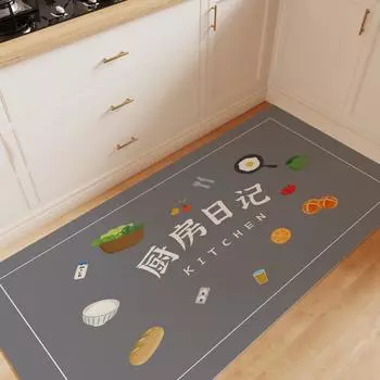 Нескользящие водонепроницаемые моющиеся кухонные коврики - грязеотталкивающие коврики из ПВХ для ног для домашнего использования 50x80 cm PU Leather