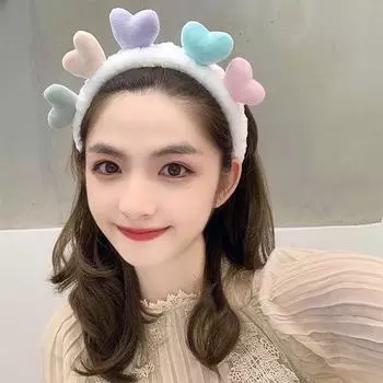 Нескользящие женские аксессуары для волос эластичный тюрбан для волос мультяшная плюшевая повязка на голову мытье лица повязка для волос