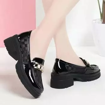 Нескользящие женские туфли с круглым носком на среднем каблуке, женские туфли-лодочки, акция, горячее предложение, высококачественный люксовый бренд, социальная популярность 35