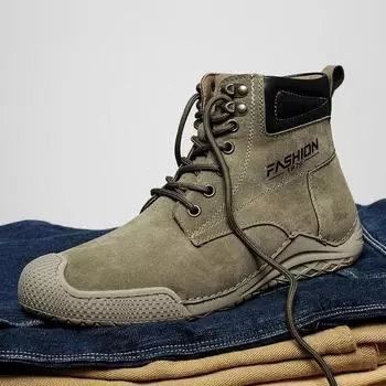 Нескользящие зимние ботинки, новые удобные мужские ботинки для отдыха на открытом воздухе, модные высокие ботинки для ходьбы, теплые плюшевые меховые мужские повседневные базовые ботинки 38