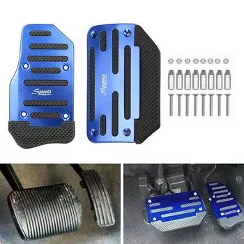 Нескользящий автоматический газовый тормоз, ножная педаль, накладка, комплект автомобильных аксессуаров серебряный