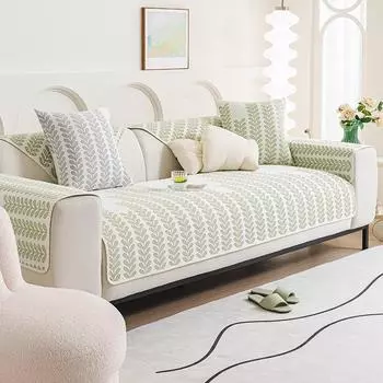 Нескользящий чехол для дивана Ice Silk для гостиной, подушка для дивана, новый летний легкий роскошный плетеный чехол Funda 70X70