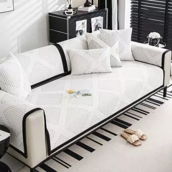 Нескользящий чехол для дивана из ледяного шелка для гостиной, летний универсальный чехол для диванной подушки из шенилла, чехол для дивана, чехол Funda 70X70