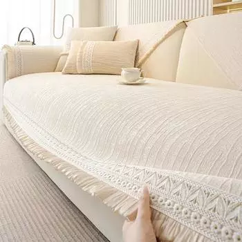 Нескользящий чехол для дивана из шенилла для гостиной, универсальная подушка для дивана Four Seasons, легкие чехлы для диванов во французском стиле, роскошные чехлы для диванов для дома A 70x70