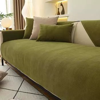 Нескользящий чехол для дивана из синели: Универсальная, удобная для домашних животных и простая в уходе защита для дивана на все времена года 70x70cm синий