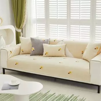 Нескользящий чехол для дивана с цветочным принтом, подушка для полотенец, подушка для дивана, четыре сезона, универсальный светильник, роскошный мультяшный чехол 70X70