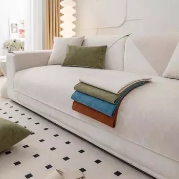 Нескользящий чехол для дивана с защитой от царапин от кошек Современный простой чехол для дивана Ткань Полотенце Узор Подушка для дивана Четыре сезона Универсальный 70X70