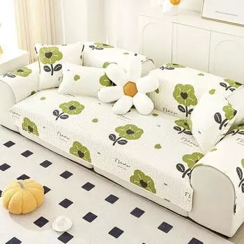 Нескользящий чехол для дивана, защитный шезлонг, четырехсезонный универсальный хлопковый угловой диван, подушка, диван-полотенце, 1/2/3/4-местный для гостиной 70x70cm 1pcs