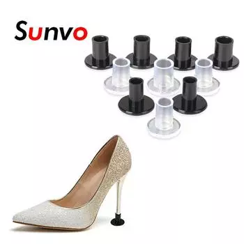Нескользящий чехол для обуви на высоком каблуке, защита для вечеринок, латинских танцев, противоизносные стопоры для обуви, свадебная противоскользящая вставка для ухода за обувью Transparent-S прозрачный