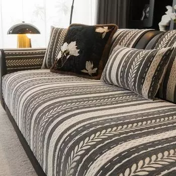 Нескользящий чехол на диван из шенилла, универсальный для четырех сезонов, угловой диван, полотенце-накидка, защита подлокотников дивана для декора гостиной 70x70cm 1pc A