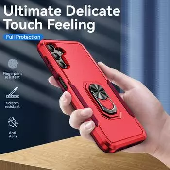 Нескользящий чехол с кольцом на палец для Samsung Galaxy A14 5g A52 A52s A53 A73 A33 A13 S23 Ultra S22 Plus S21 S20 Fe, сумка для телефона for Galaxy A52 4G фиолетовый