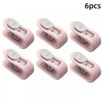 Нескользящий держатель для одеял, зажимы для пододеяльников, пластиковые застежки для одеял, зажим для покрывала, фиксатор пододеяльника 6-pcs розовый