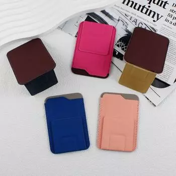 Нескользящий держатель для телефона из искусственной кожи, наклеивающийся держатель для сотового телефона, держатель для карт, кронштейн, напольный чёрный