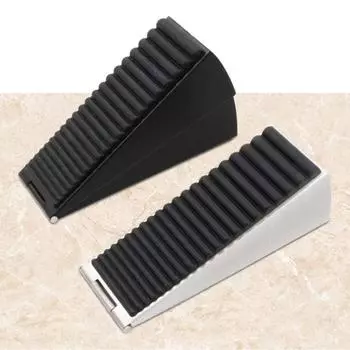 Нескользящий дверной клин из нержавеющей стали, дверной упор, пружинный дверной стопор, дверной держатель серебряный