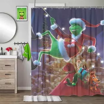 Нескользящий комплект для унитаза из полиэстера, коврик для ванной, занавеска для душа