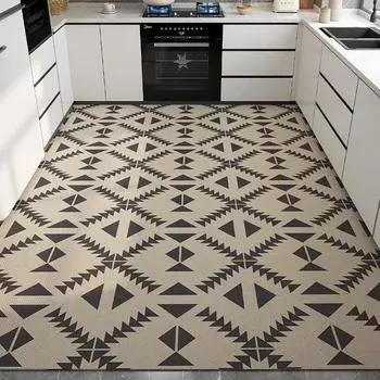 Нескользящий ковер для кухни, водонепроницаемые коврики из ПВХ, большой ковер, кожа, стойкий к маслам, украшение для дома, большой размер, индивидуальный Alfombra De Cocina 50x80cm
