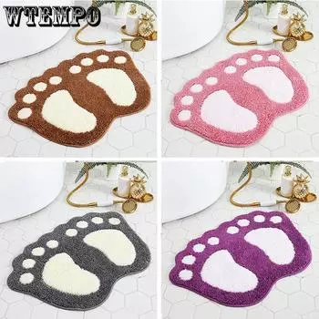 Нескользящий ковер для ванной комнаты, впитывающий коврик для ванной комнаты, пушистый утолщенный быстросохнущий ковер, коврик для ног 40x60cm