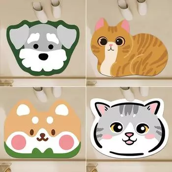 Нескользящий коврик Diatom Mud Mat Cute Cartoon Absorbing and Dirty Bathroom Quick Drying Mat 55 * 43Cm