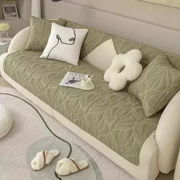 Нескользящий коврик для дивана в кремовом стиле, современный минималистский всесезонный универсальный коврик для дивана, несколько ковриков для дивана в гостиной, чехол для стула 70x70cm