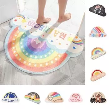 Нескользящий коврик для комнаты, быстросохнущий коврик для туалета, милый плюшевый коврик для пола, украшение для дома 1