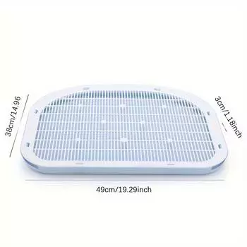 Нескользящий коврик для кошачьего туалета Baisher - прочный полипропиленовый материал, легко очищается, не оставляет следов и не проливается синий