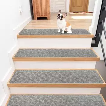Нескользящий коврик для лестницы, самоклеящийся, с сильным сцеплением, простая установка, не требует резки, многоразовый, рельефный пол для лестницы чёрный