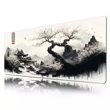 Нескользящий коврик для мыши, коврик для стола River Snow, коврик для мыши размером 31,5 x 11,8 дюйма, игровой коврик