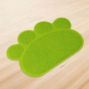 Нескользящий коврик для туалета из ПВХ для домашних животных, подушка для кошачьего туалета, напольный коврик зелёный