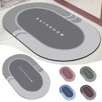 Нескользящий коврик для ванной комнаты, мягкие диатомитовые коврики для кухни, спальни, ванной комнаты, бытовая быстро впитывающая подкладка для ног для внутреннего декора 40x60cm