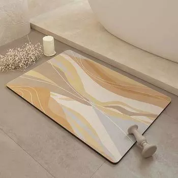 Нескользящий коврик для ванной комнаты с диатомовой грязью 40x60cm, 2.5mm thick