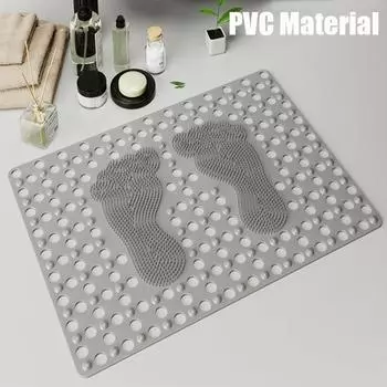 Нескользящий коврик для ванной комнаты, силиконовый массажер для ног, отшелушивающий массажный скребок для душа, коврик для душа с присоской для чистки